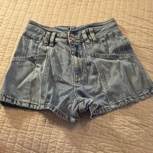 Joules Light Blue Washed Denim High-Rise Jean Shorts